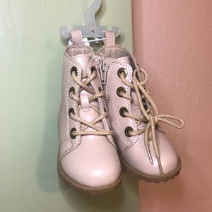 Old Navy Toddler Girl’s Blush Pink Lace-up Boots Size 5 NEW